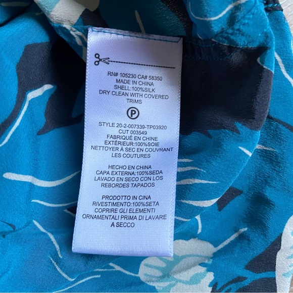 Equipment Hawaiian shirts 100% Silk Amaia silk long sleeve button up blouse Med - Picture 13 of 15